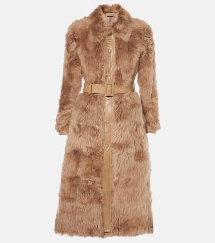 Belted shearling and leather coat - Tom Ford - Modalova