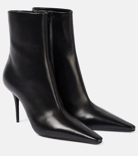 Ashley 90 leather booties - Saint Laurent - Modalova