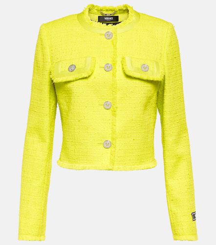 Versace Chaqueta cropped de bouclé - Versace - Modalova