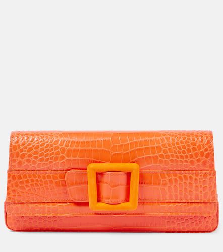 Maygot snake-effect leather clutch - Manolo Blahnik - Modalova