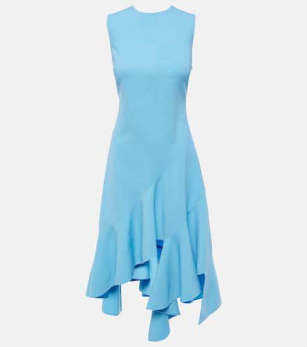 Asymmetrical wool-blend midi dress - Oscar de la Renta - Modalova