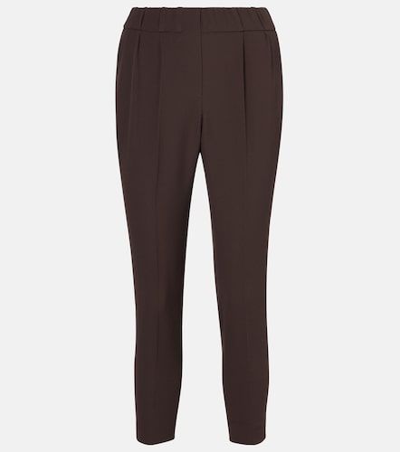 Cropped crepe slim pants - Brunello Cucinelli - Modalova