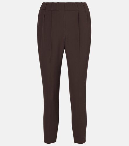 Pantaloni slim cropped in crêpe - Brunello Cucinelli - Modalova