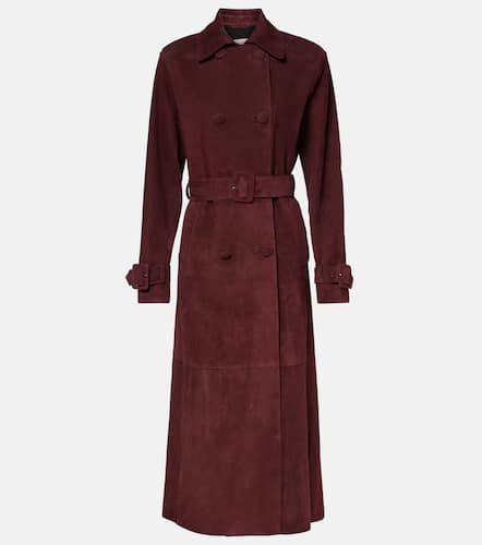 Nour Hammour Tate suede trench coat - Nour Hammour - Modalova