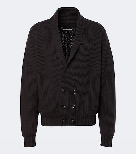 Cardigan in cashmere e lana a coste - Tom Ford - Modalova