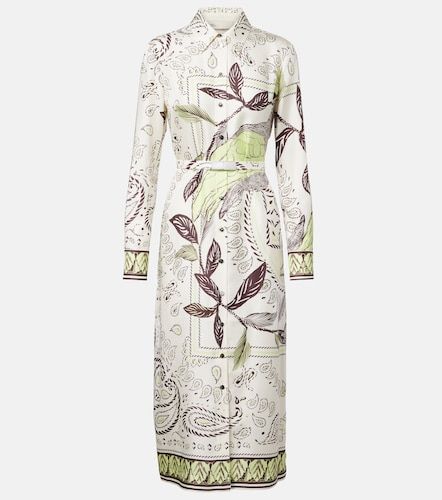Belted printed silk midi dress - Tory Burch - Modalova