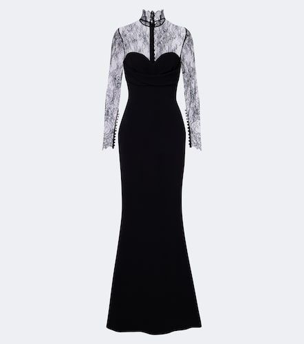 Elie Saab Lace-trimmed cady gown - Elie Saab - Modalova