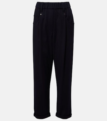Pantaloni regular in misto cotone - Brunello Cucinelli - Modalova