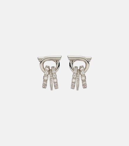 Pendientes Gancini con cristales - Ferragamo - Modalova