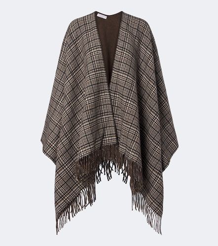 Checked cashmere poncho - Brunello Cucinelli - Modalova