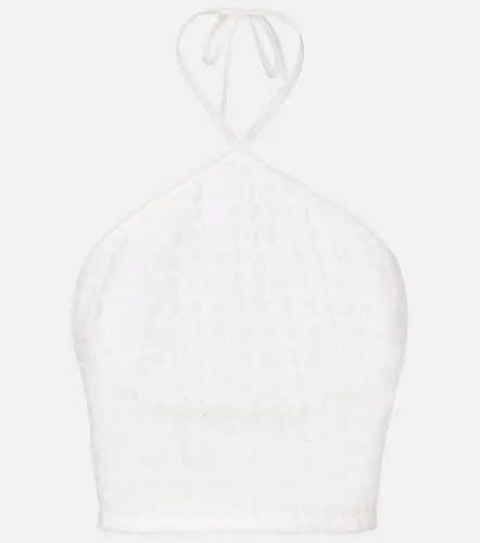 Open-knit halterneck lamÃ© crop top - Missoni - Modalova