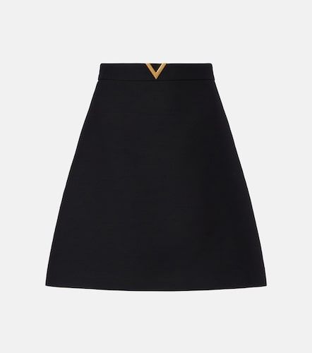Minifalda de Crepe Couture con VGold - Valentino Garavani - Modalova