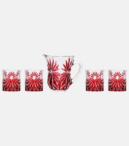 Set de 4 vasos y jarra de cristal floral - Les-Ottomans - Modalova