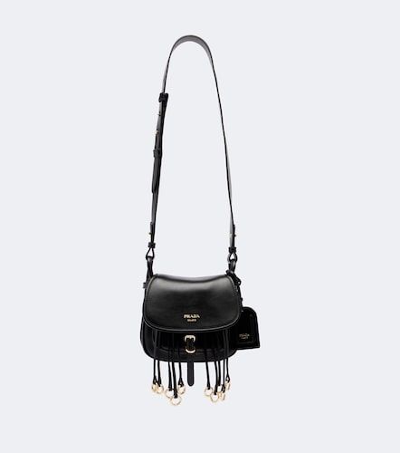 Borsa a spalla Mini in pelle con frange - Prada - Modalova