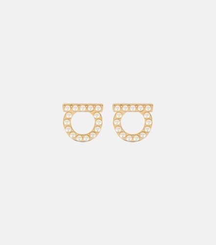 Pendientes Gancio con perlas sintéticas - Ferragamo - Modalova