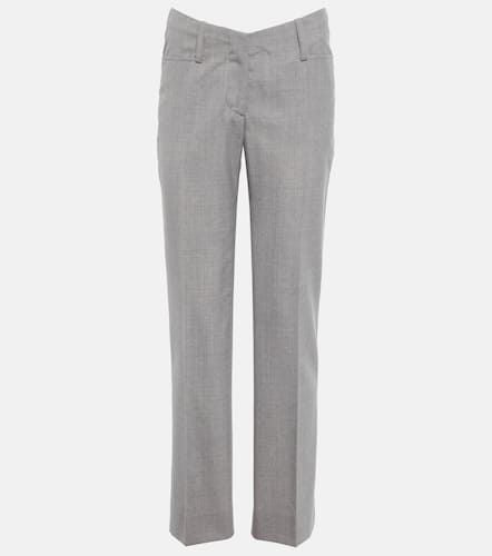 Pleated slim virgin wool pants - Victoria Beckham - Modalova