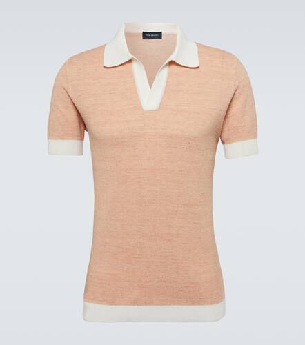 Knitted cotton and linen polo shirt - Thom Sweeney - Modalova