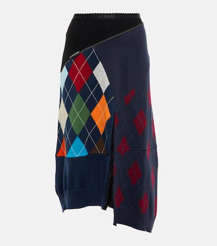 Asymmetric patchwork skirt - Marine Serre - Modalova