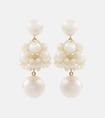 Dora Perle 14kt drop earrings with pearls - Sophie Bille Brahe - Modalova