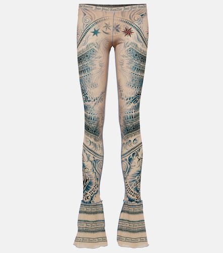 Printed jersey flared leggings - Jean Paul Gaultier - Modalova