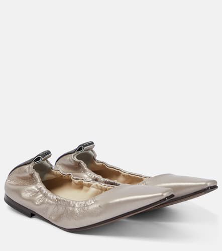 Metallic leather ballet flats - Brunello Cucinelli - Modalova