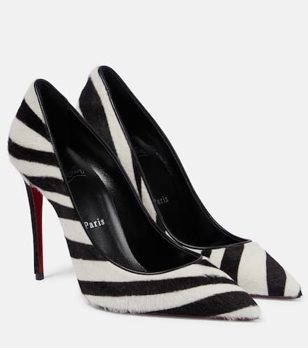 Kate 100 zebra-print calf hair pumps - Christian Louboutin - Modalova