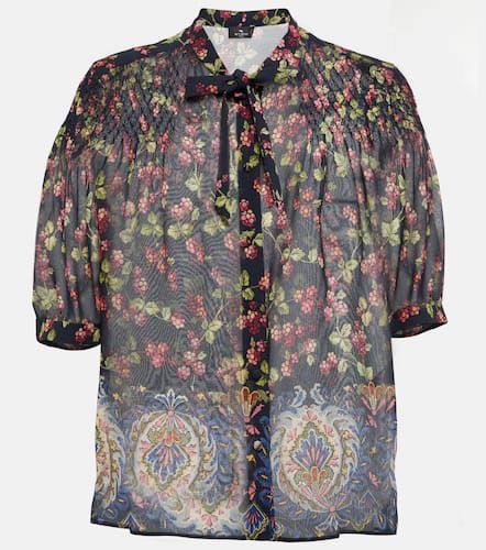 Etro Tie-neck printed silk top - Etro - Modalova