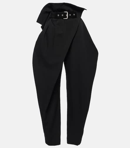 Draped high-rise wool tapered pants - JW Anderson - Modalova