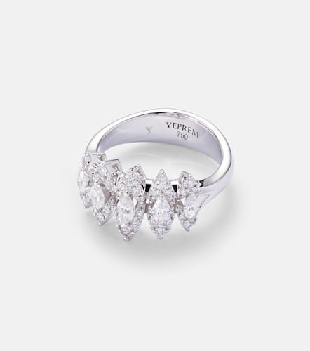 Anello Y-Not in oro bianco 18kt con diamanti - Yeprem - Modalova