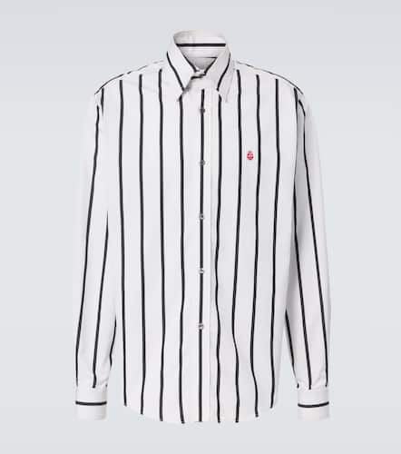 Skull striped cotton poplin shirt - Alexander McQueen - Modalova