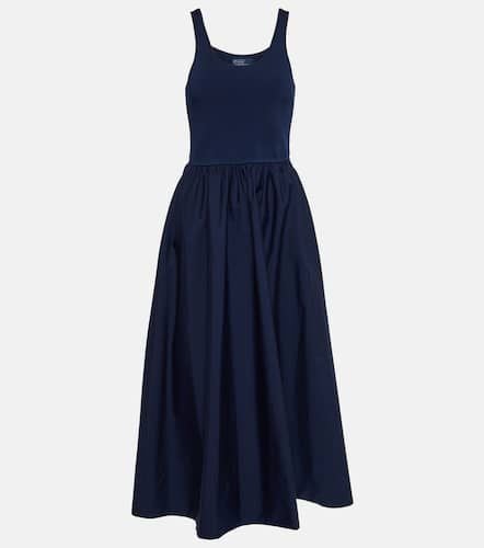 Scoop-neck gathered midi dress - Polo Ralph Lauren - Modalova