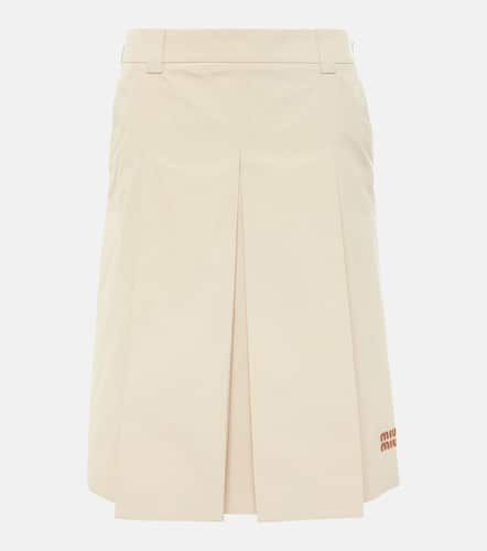 Minifalda Panama de algodón - Miu Miu - Modalova