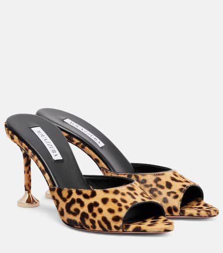 Bisous 85 leopard-print calf hair mules - Aquazzura - Modalova