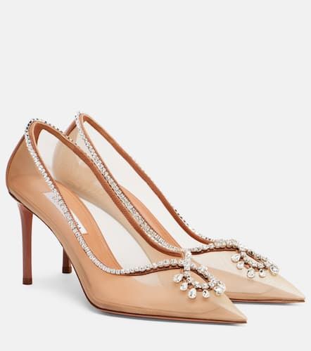 Seduction 85 embellished mesh pumps - Aquazzura - Modalova
