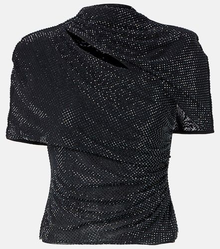 Draped embellished mesh top - Self-Portrait - Modalova