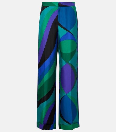 Pucci Printed silk wide-leg pants - Pucci - Modalova