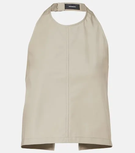 Halterneck cotton-blend top - Wardrobe.NYC - Modalova