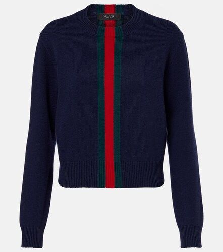 Gucci Pullover Web Stripe in lana - Gucci - Modalova