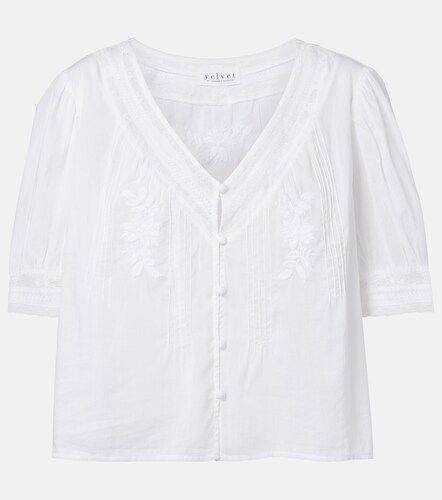 Blusa Mavis de algodón con encaje - Velvet - Modalova