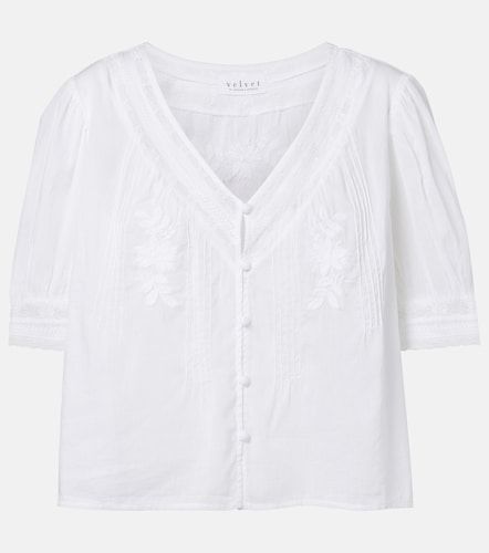 Bluse Mavis aus Baumwolle mit Spitze - Velvet - Modalova