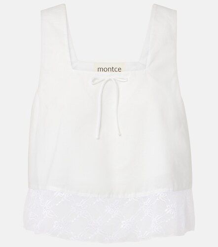 Crop top de algodón con encaje - Montce - Modalova