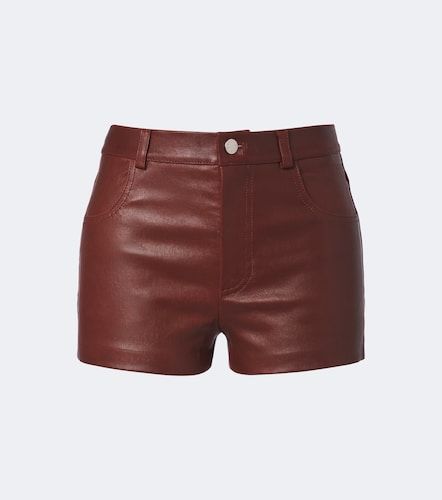 Roxie mid-rise leather shorts - Stouls - Modalova