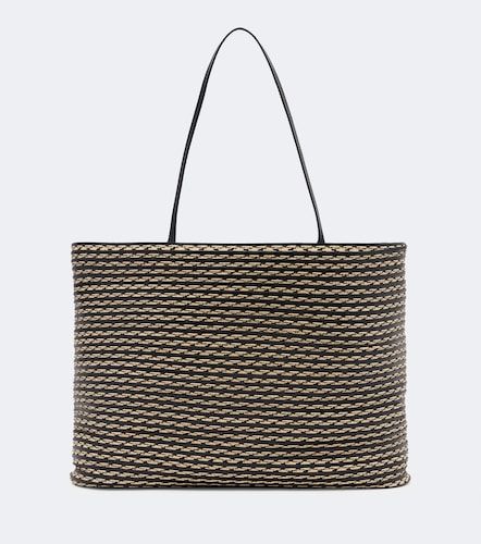 Beau Large leather-trimmed raffia tote bag - The Row - Modalova