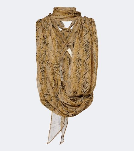 Top Isolde de georgette estampado con pañuelo - De La Vali - Modalova