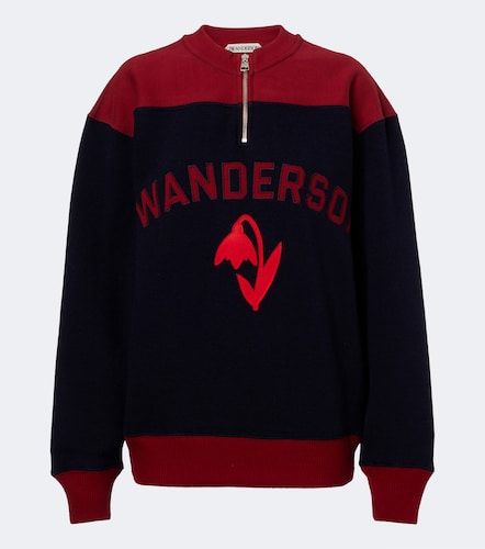 Embroidered wool-blend sweatshirt - JW Anderson - Modalova