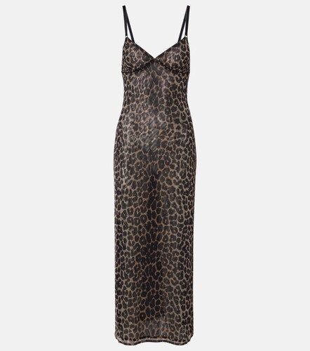 Vestido lencero de tul estampado - Saint Laurent - Modalova
