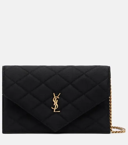 Paris Mini quilted satin wallet on chain - Saint Laurent - Modalova