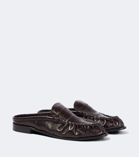 Le Loafer eel leather mules - Saint Laurent - Modalova