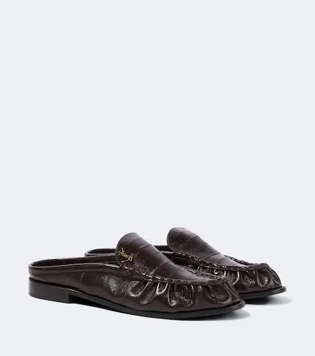 Le Loafer eel leather mules - Saint Laurent - Modalova