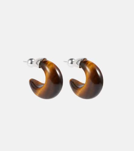 Donut sterling silver hoop earrings with tigerâs eye - Sophie Buhai - Modalova